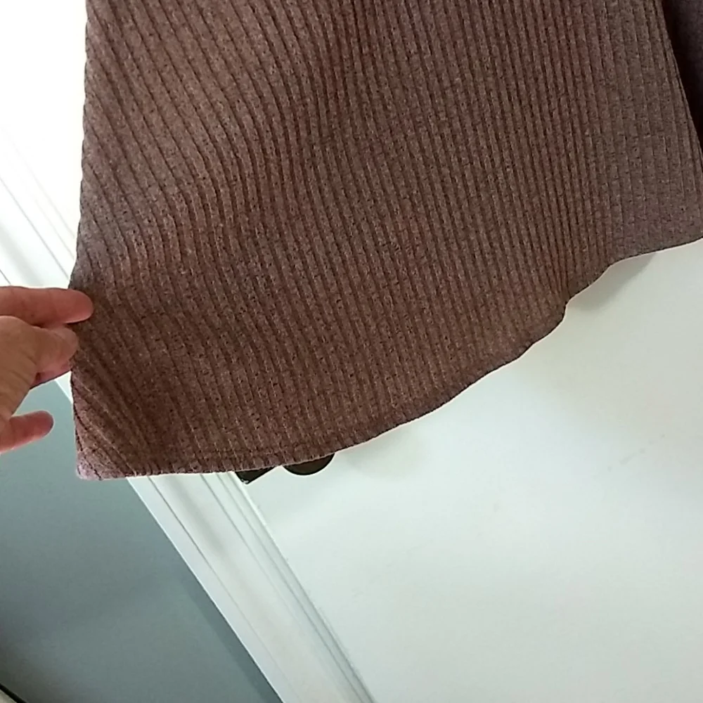 Pinc Ribbed Knit Light Brown Dress